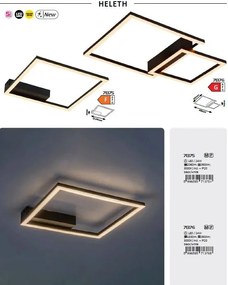 Plafoniera LED design geometric Heleth 33x33cm