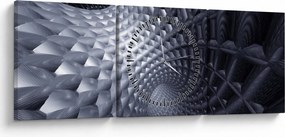 Tablou - Abstract 3D (cu ceas) (90x30 cm)