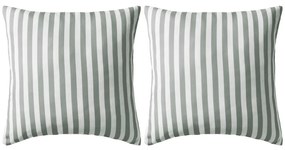 vidaXL Perne de exterior, 2 buc, imprimeu dungi, 45 x 45 cm, gri