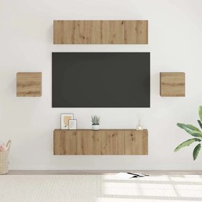 vidaXL Set comodă TV 6 pcs stejar artizanal Mediu 30.5 x 30 x 30 cm