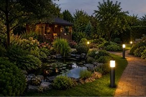 Lampă de exterior LOPPA, 1xE27/60W/230V, 45 cm, IP44, neagră