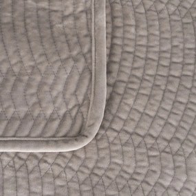 Cuvertură gri matlasată din catifea 230x260 cm – Ixia