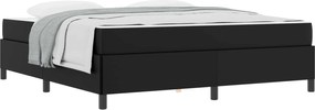 vidaXL Cadru de pat cu saltea Negru 180 x 200 cm țesătură