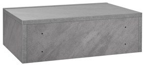 Noptiera montata pe perete 46x30x15 cm cu sertar, aspect beton