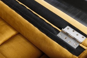 Canapea impozanta Cozy 220cm, catifea galben mustar