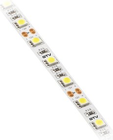 Bandă LED Flash GTV pentru mobilier, lumină rece, 60 LED m, 900 lm m, 14,4 W m, 12V, IP20, 5 m Alb rece, 14.4 W/m, 12 V, LED Flash, 900 lm/m, 10 mm