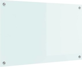 vidaXL Panou de bucătărie Alb 80 x 50 cm sticlă securizată
