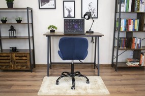 OFERTA Scaun de birou albastru inchis NOTO VELVET II. calitate