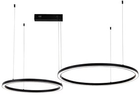 Lustră LED dimabilă Immax NEO 07216L FINO 93W/230V 60/80 cm negru Tuya + telecomandă