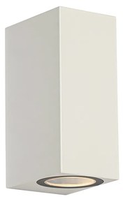Lampa de perete exterioară modernă din plastic alb cu 2 lumini - Baleno