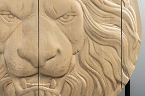 Bufet Elegant din Lemn de Mango, Albit, LION 140cm 3D