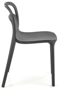 Scaun din plastic negru K490