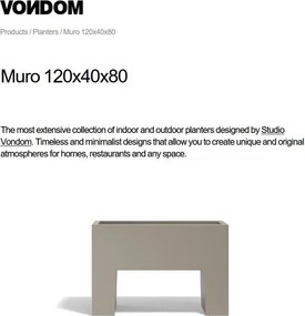 Jardiniera / Ghiveci plante design decorativ modern exterior / interior MURO 120x40x80cm