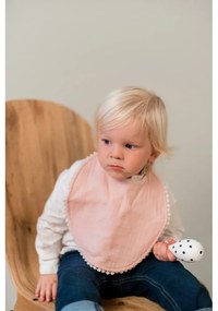 Bavețică din muselină Kindsgut London, roz