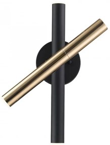 Aplica de perete LED design minimalist LOYA, negru/ auriu