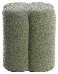 Taburet verde cu tapițerie din stofă bouclé Nalani – Light &amp; Living