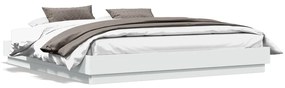 3209828 vidaXL Cadru de pat, alb, 200x200 cm, lemn prelucrat