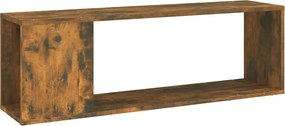 vidaXL Comodă TV, stejar fumuriu, 100x24x32 cm, lemn prelucrat