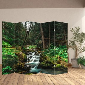 Paravan - Pârău în pădure (210x170 cm)