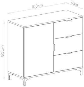 Dulap cu sertare LORA stejar artizan