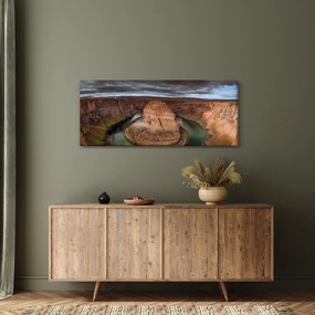 Tablou cu lac în stânci (120x50 cm)