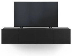 Comodă TV neagră 180x38x35 cm Daroca – Marckeric