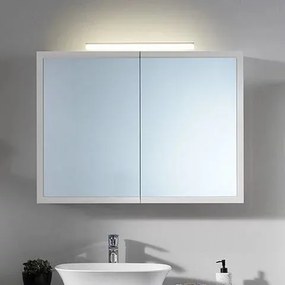 Dulap suspendat cu oglinda KolpaSan Blanche alb mat 95 cm