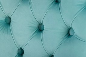 Set 2 scaune Stil Baroc, Catifea, Albastru Deschis, Metal, Auriu, Castle