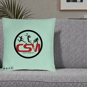 Perna Personalizata CSM Sighetu Marmatiei Sport, 40x40 cm, Verde Menta, Husa Detasabila, Perna Inclusa, BEKZ®