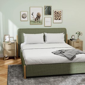 HOMCOM Lot de 2 noptiere cu 2 sertare canelate pentru cameră de dormit, sufragerie, 40 x 40 x 53 cm, stejar | Aosom Romania