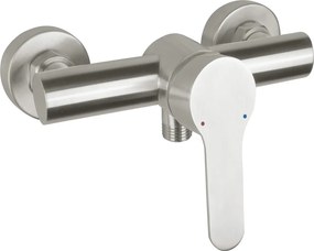 Lupo Baterie pentru duș, montare pe perete Finisaj: Oțel periat BLU_F40M