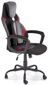 Scaun de birou Jensen negru/gri/rosu H125 cm JENSEN office chair, black / grey / red
