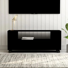 801347 vidaXL Comodă TV, negru, 120x35x48 cm, lemn prelucrat