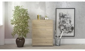 Bibliotecă modulară cu aspect de lemn de stejar 89x113 cm Prima – Tvilum