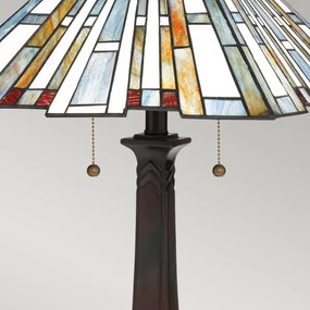Quoizel QZ-MAYBECK-TL - Lampă de masă Tiffany MAYBECK 2xE27/60W/230V
