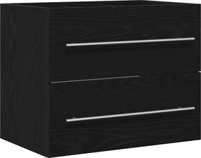 vidaXL Dulap pentru chiuveta de baie stejar negru lemn prelucrat