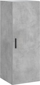 vidaXL Dulap montat pe perete, gri beton, 34,5x34x90 cm