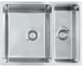 Chiuveta Deante Egeria inox satinat 2 cuve 58x44 cm