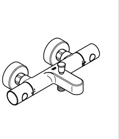 GROHE 34766000 - Baterie termostatică pentru cadă GROHTHERM 800 COSMOPOLITAN DN 15, crom