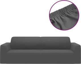 vidaXL Husă elastică pentru canapea 3 locuri poliester jersey antracit