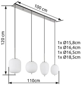 Lustră pe cablu Globo 15345-4NO BLACKY I 4xE14/40W/230V
