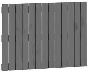 824855 vidaXL Tăblie de pat pentru perete, gri, 82,5x3x60 cm, lemn masiv pin