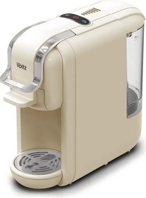 Espressor pentru cafea macinata si capsule 8in1 Oliver Voltz OV51171P8R, 1450 W, 19 bari, 0,6 l, 5 adaptoare, 7 trepte apa, Crem