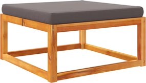 vidaXL Taburet de grădină cu pernă, 65x65x29 cm, lemn masiv acacia