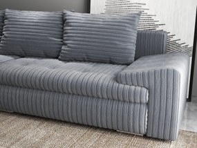 Colțar extensibil dumonde cu ladă de depozitare si sezut confortabil din spuma high-density, Leonardo Ambience Gri 260x185 cm