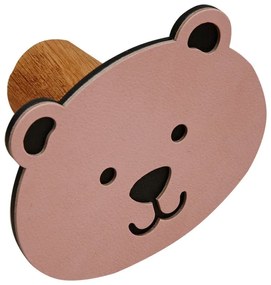 Cârlig roz de montat pe perete din oțel Bear Dot Nupo – LIND DNA