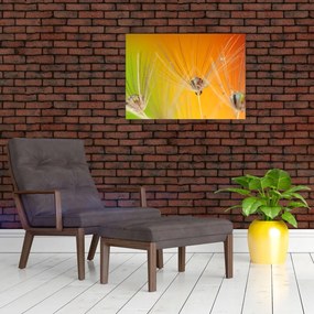 Tablou cu picături pe plantă (70x50 cm)