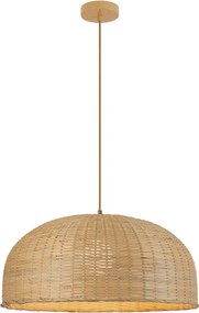 Lustra/Pendul din ratan natural, design boho style, Selby