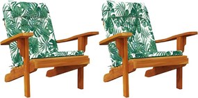 vidaXL Perne pentru scaune 2 pcs Model cu frunze 58 x 77 x 4,5 cm