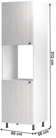 Dulap de bucătărie pentru alimente D60P Provense (alb + sosna andersen). 1015171